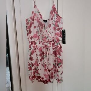 Trixxi Floral Pink and White Romper
